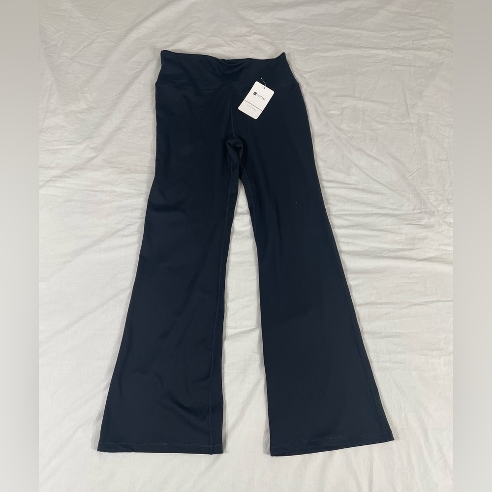 NWT Afitne Women Black Polyester Yoga Athletic Pants Size L